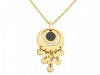 Bvlgari Pendant with a Chain in 18kt Yellow Gold with Black Onyx