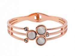 Bvlgari Banlge in 18kt Pink Gold with Mother of Pearl and Pave Diamonds