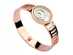 Bvlgari Swarovski Crystals Bangle in 18kt Pink Gold with Mother of Pearl