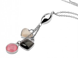 Bvlgari Charms Pendant Necklace in White Gold