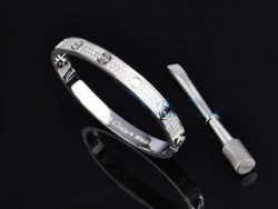 Cartier White Gold LOVE Bracelet With Paved Diamonds+Free Screwdriver