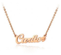 Cartier LOGO in 18k Pink Gold Necklace