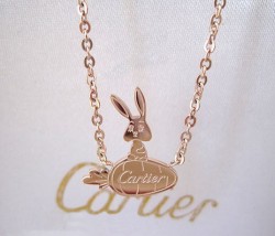 Cartier Rabbit & Radish Necklace in 18kt Pink Gold