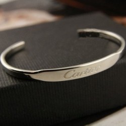 Cartier White Gold LOVE Cuff Bracelet