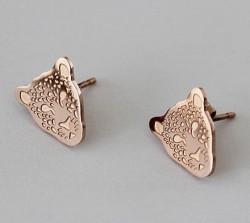 Panthere De Cartier Stud Earrings in 18kt Pink Gold