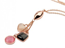 Bvlgari Charms Pendant Necklace in Pink Gold