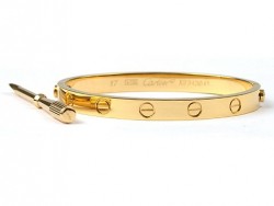 Cartier 18kt Yellow Gold Love Bangle with Screwdriver For Women