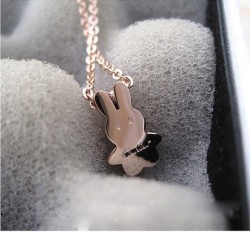 Cartier Rabbit in 18K Pink Gold Necklace