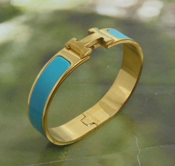 Hermès Clic Clac H Narrow Enamel Bracelet