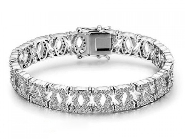Magnificent Cartier Diamond Platinum Tennis Bracelet – Opulent Jewelers