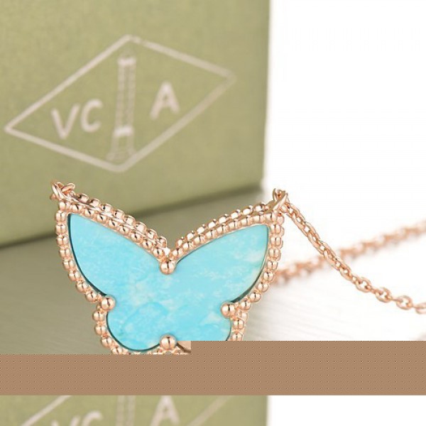 Van Cleef & Arpels Vintage Lapis Lazuli & Diamond Butterfly Pendant Necklace  - 18K Yellow Gold Pendant Necklace, Necklaces - VAC31037 | The RealReal