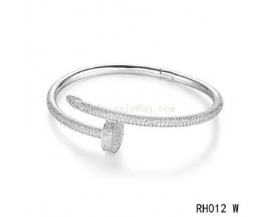 Cartier juste un clou bracelet in white gold with 374 brilliant-cut diamonds