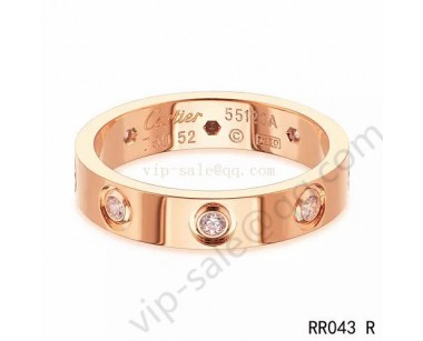 Cartier love ring in pink gold with 8 diamonds