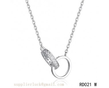 Cartier love necklace white gold rings with diamonds 