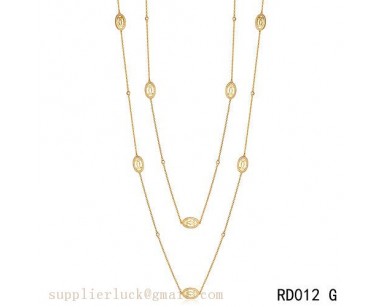 Cartier logo double c long necklace in yellow gold 