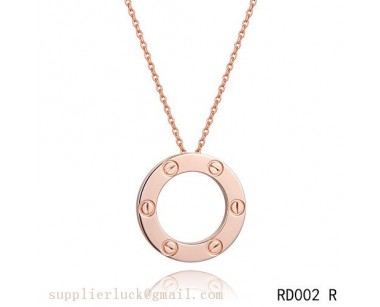 Cartier love pendant necklace in pink gold 