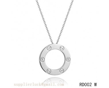 Cartier love pendant necklace in white gold 