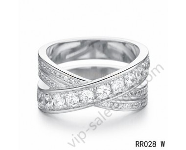 Cartier paris nouvelle vague ring in white gold with diamonds