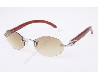 2016 Cartier 5124018 Sunglasses, Silver Brown Gradient