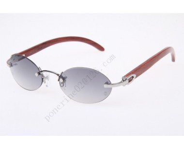 2016 Cartier 5124018 Sunglasses, Silver Grey Gradient