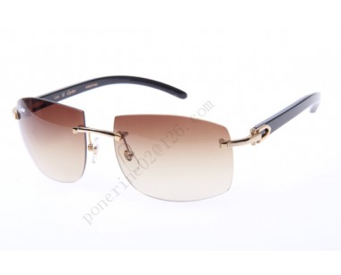 2016 Cartier 4189705 Black Cattle Horn sunglasses, Gold