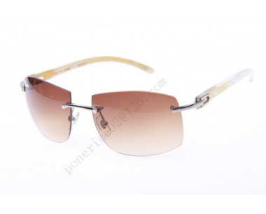2016 Cartier 4189705 White Cattle Horn sunglasses, Silver