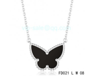 Van cleef & arpels Sweet Alhambra Butterfly Necklace/White Gold