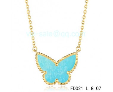 Van cleef & arpels Sweet Alhambra Butterfly Necklace/Yellow Gold