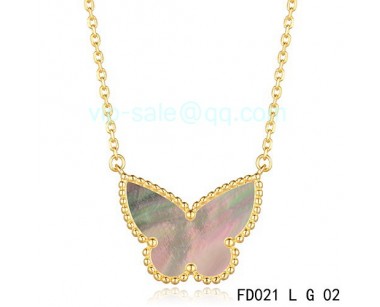 Van cleef & arpels Sweet Alhambra Butterfly Necklace/Yellow Gold