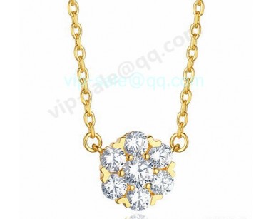 Van cleef & arpels Fleurette Pendant/Yellow Gold/Round Diamonds