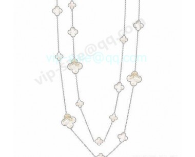 Van cleef & arpels Magic Alhambra Necklace/White Gold/Mother-Of-Pearl