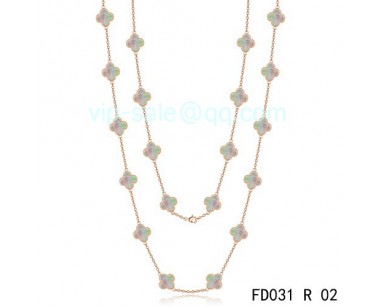 Van cleef & arpels Vintage Alhambra Necklace/Pink Gold/20 Motifs