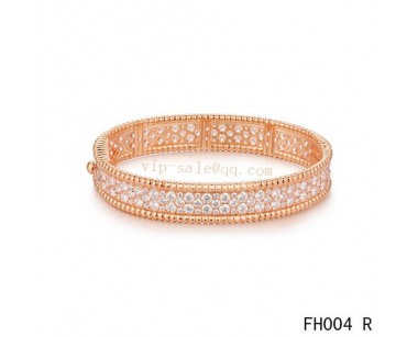 Van Cleef and Arpels Perlée bracelet/diamond/Pink gold