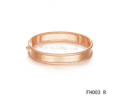 Van Cleef and Arpels Perlée bracelet/signature/Pink gold bracelet