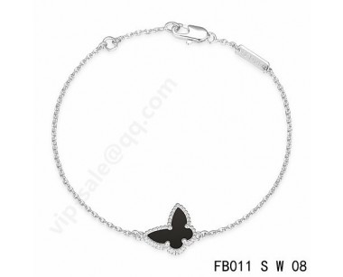Van cleef & arpels Sweet Alhambra Butterfly bracelet<li>white gold with Onyx