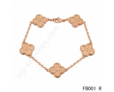 Van cleef & arpels Vintage Alhambra bracelet<li>pink gold