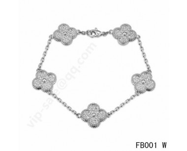 Van cleef & arpels Vintage Alhambra bracelet<li>white gold