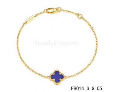 Van cleef & arpels Sweet Alhambra bracelet<li>yellow gold gold with lapis lazuli