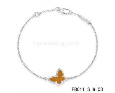 Van cleef & arpels Sweet Alhambra bracelet<li>White with light red Butterfly