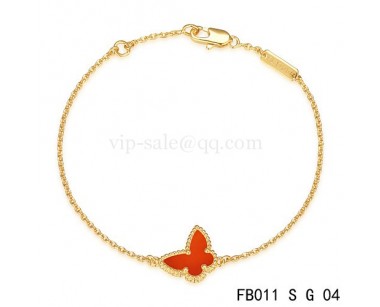 Van cleef & arpels Sweet Alhambra bracelet<li>Yellow with red Butterfly