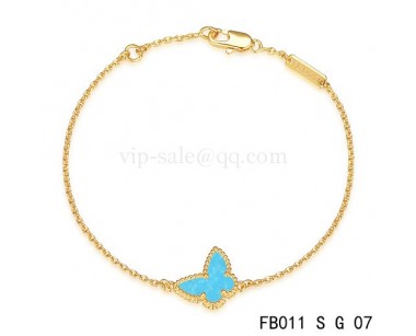 Van cleef & arpels Sweet Alhambra bracelet<li>Yellow with Blue Butterfly