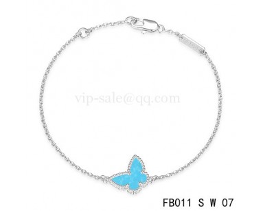 Van cleef & arpels Sweet Alhambra bracelet<li>White with Blue Butterfly