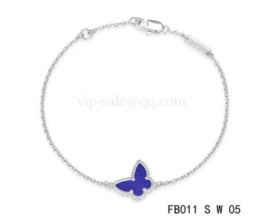Van cleef & arpels Sweet Alhambra bracelet<li>White with Purple Butterfly