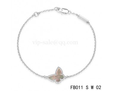 Van cleef & arpels Sweet Alhambra bracelet<li>White with Gray Butterfly
