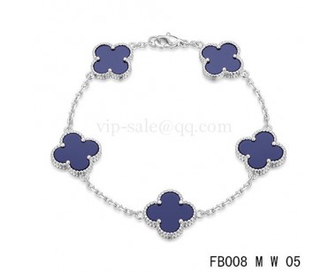 Van cleef & arpels Alhambra bracelet<li>White with 5 Purple clover