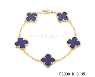 Van cleef & arpels Alhambra bracelet<li>Yellow with 5 Purple clover