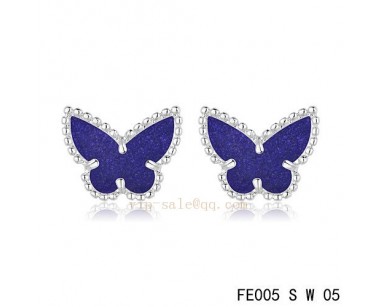Cheap Van Cleef and Arpels Butterflies Amethyst white gold earrings