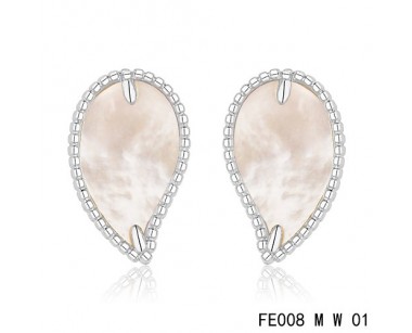 Van cleef & arpels Sweet Alhambra Leaf Earrings white gold,white mother-of-pearl