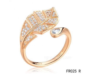 Van Cleef and Arpels Virevolte Finger ring<li>In pink gold with diamonds