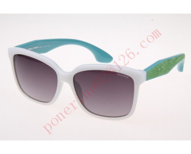 2016 Cheap Miu Miu SMU09PS Sunglasses, White Green